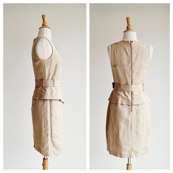 BANANA REPUBLIC | Linen Blend Peplum Utility Dress | Multiple Sizes - Picture 5 of 14